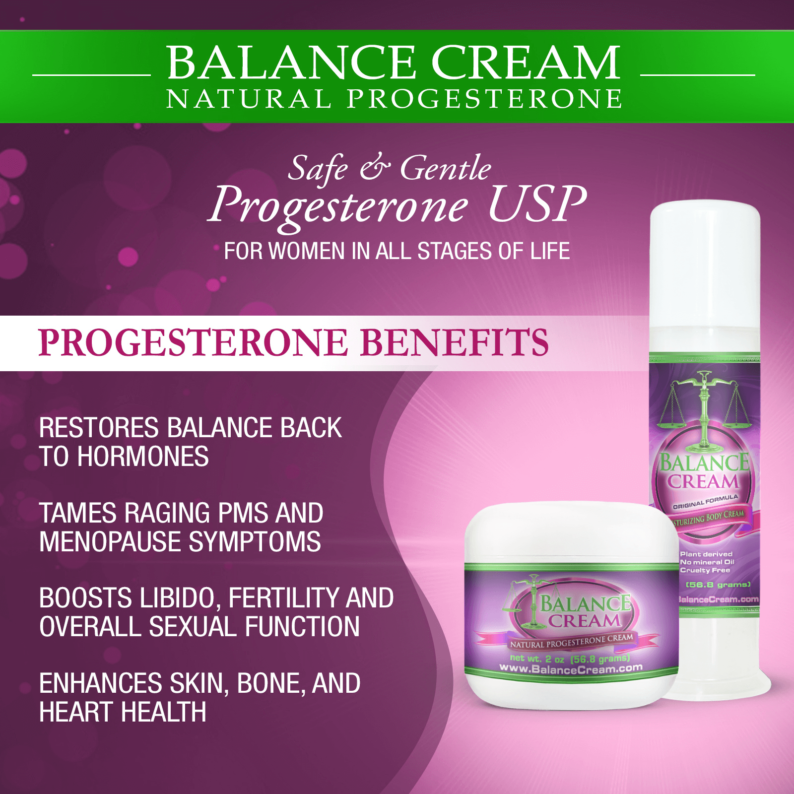 Best Natural Balance Cream for Hormone Balance Infographics