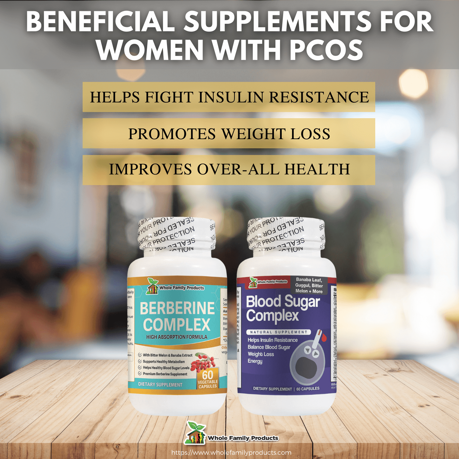 Berberine Compex and Blood Sugar Complex Beneficial Supplements for Women with PCOS